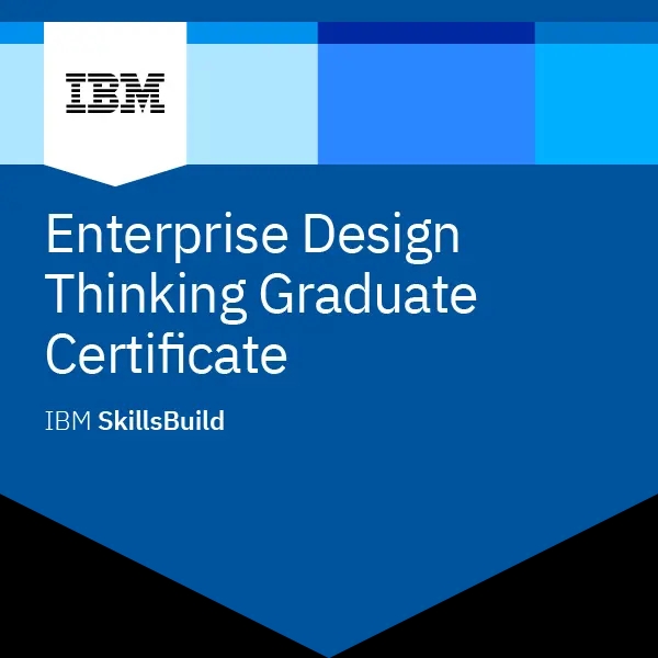 Odznak absolventa certifikátu Enterprise Design Thinking