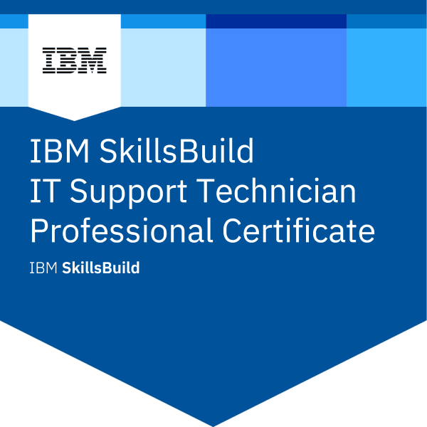 IT Support Technician Professional Certificate digital credential image