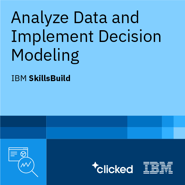 डेटा का विश्लेषण करें और निर्णय मॉडलिंग डिजिटल क्रेडेंशियल लागू करें