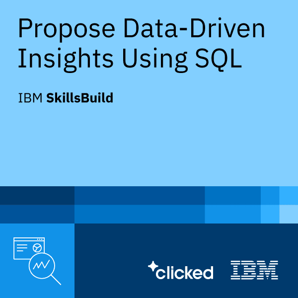 SQL - डिजिटल क्रेडेंशियल का उपयोग करके डेटा-संचालित अंतर्दृष्टि प्रस्तावित करें