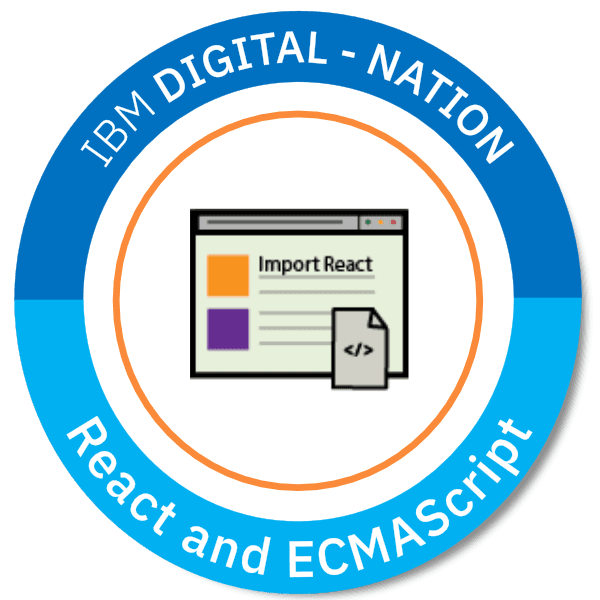 React and ECMAScript badge