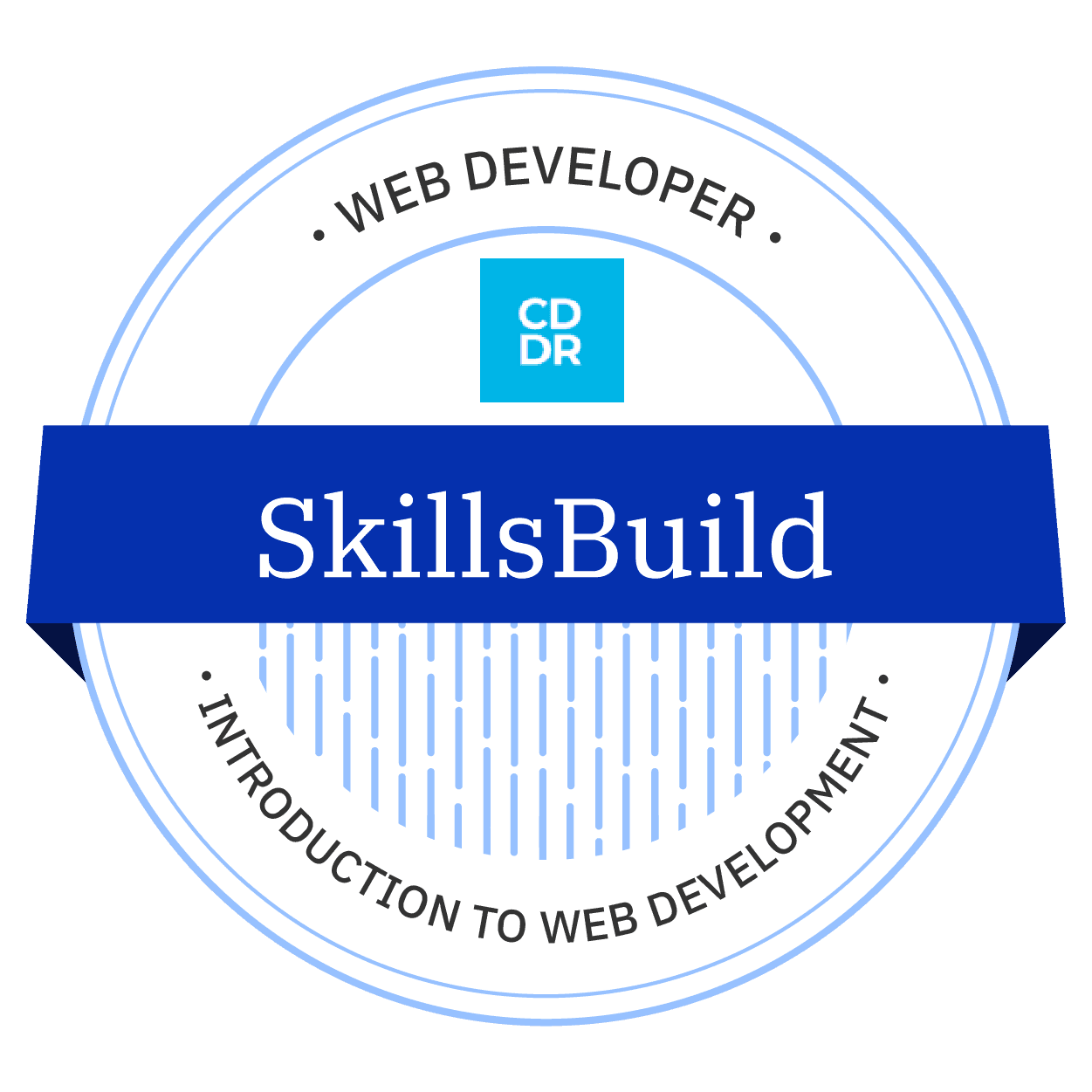 Badge for Introduction to Web Development – Retired