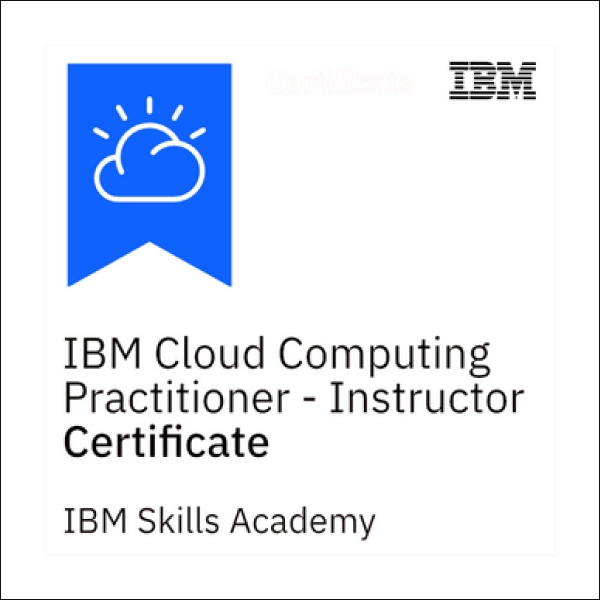 Badge - IBM Cloud Computing Practitioner - Instructor Certificate