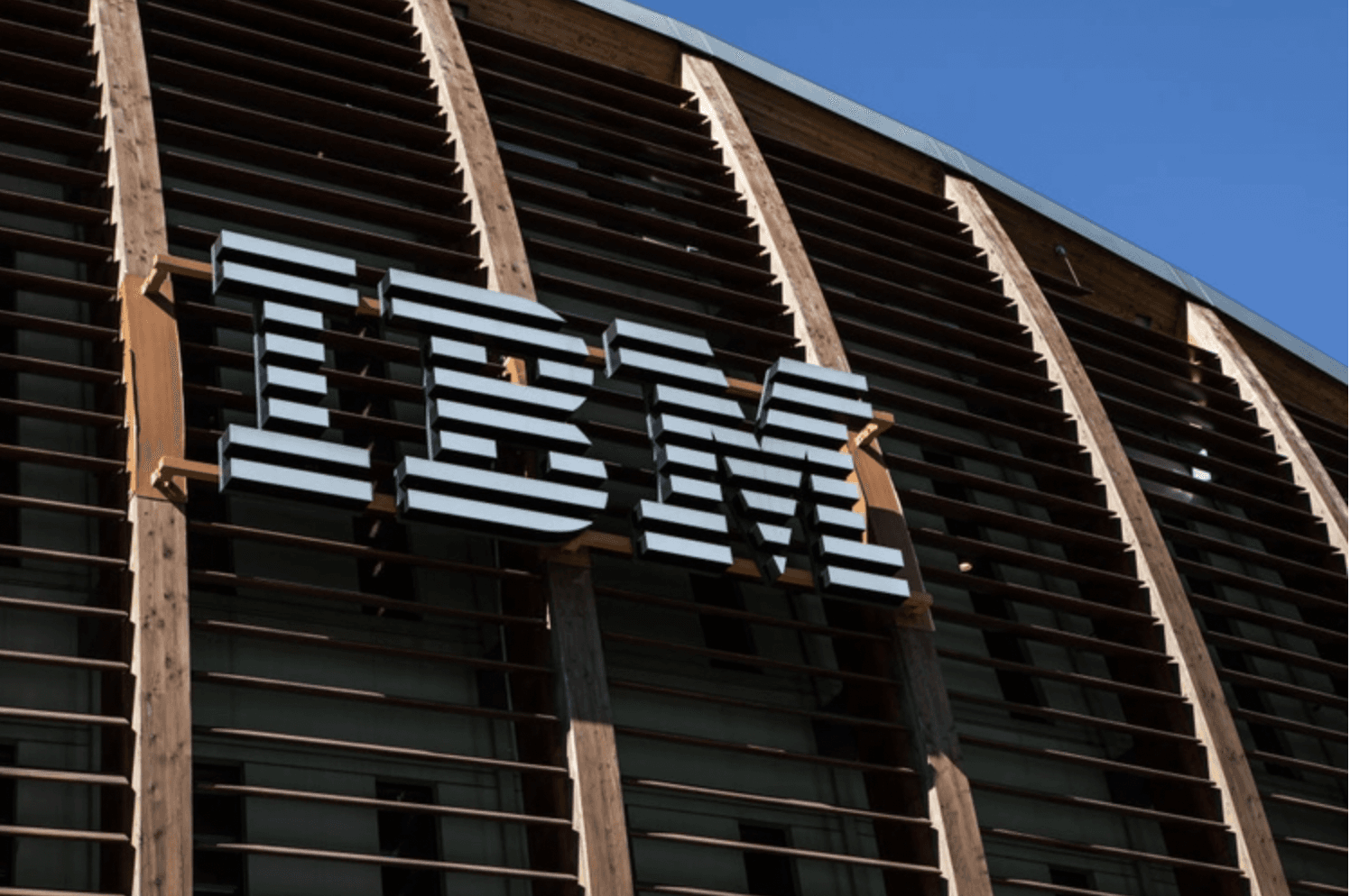 IBM logo on the facade of a building