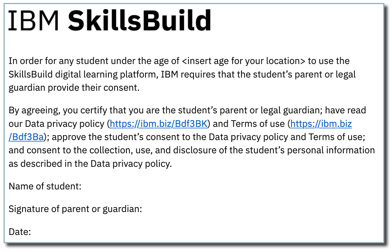 Consent Template Example